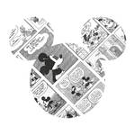 Papier peint Mickey II Intissé - Noir / Blanc