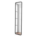 Miroir rectangulaire contour en caoutcho Caoutchouc - Noir