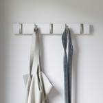 Garderobenleiste Flip Pappel massiv / Metall - Weiß - Breite: 51 cm
