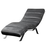 Chaise relax Kasson Velours - Velours Onoli: Anthracite - Argenté