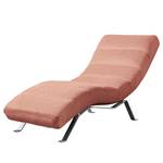 Chaise relax Kasson Tissu - Tissu Urda: Saumon - Argenté