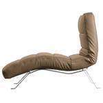 Chaise relax Kasson Cuir véritable - Cuir Domna: Nougat - Argenté