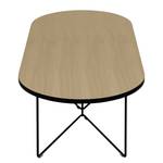 Table basse Oval Placage en bois véritable / Métal - Chêne clair