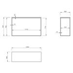 Wandtafel Gleam marmer/metaal - Zwart