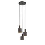 Hanglamp Concessa III linnen/staal - 3 lichtbronnen