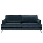 Sofa Vieux Bourg (3-Sitzer) Webstoff - Flachgewebe Nona: Dunkelblau