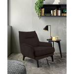 Fauteuil Vieux Vichy Cuir - Cuir Lecia: Marron foncé