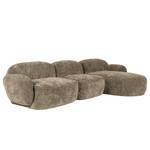 Ecksofa Vieux Colpo Microfaser - Microfaser Alana: Beige - Breite: 344 cm - Longchair davorstehend rechts