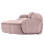 Ecksofa Viborg Flachgewebe - Flachgewebe Meave: Mauve - Longchair davorstehend rechts