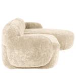 Ecksofa Viborg Microfaser - Microfaser Alana: Creme - Longchair davorstehend rechts