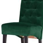 Gestoffeerde stoel Selda III fluweel/massief beukenhout - Donkergroen