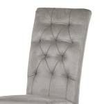 Chaise capitonnée Selda Microfibre / Hêtre massif - Gris