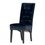 Gestoffeerde stoel Selda III fluweel/massief beukenhout - Donkerblauw