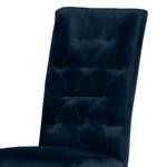Gestoffeerde stoel Selda II fluweel/massief beukenhout - Donkerblauw