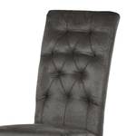 Gestoffeerde stoel Selda microvezel/massief beukenhout - Donkergrijs