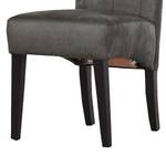 Gestoffeerde stoel Selda microvezel/massief beukenhout - Donkergrijs