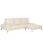 Ecksofa Penda mit Longchair Webstoff Sogol: Creme