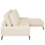 Ecksofa Penda mit Longchair Webstoff Sogol: Creme