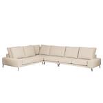 Ecksofa Penda Webstoff Sogol: Creme - Longchair beidseitig montierbar