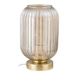 Tafellamp Parvoo glas/ijzer - 1 lichtbron - Barnsteenkleurig
