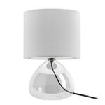 Lampe Salo II Coton / verre transparent - 1 ampoule - Translucide