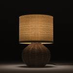 Lampada da tavolo Rauma II Rattan - 1 punto luce - Marrone