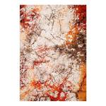 Laagpolig vloerkleed Autumn katoen/polyester - beige/rood - 160 x 230 cm