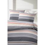 Parure de lit Late Summer Stripe Coton - Gris / Beige - 135 x 200 cm + oreiller 80 x 80 cm