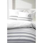 Parure de lit Maritim II Coton - Gris - 135 x 200 cm + oreiller 80 x 80 cm