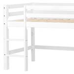 Halfhoog bed Hoppekids Basic I Wit - 90 x 200cm - Met ladder