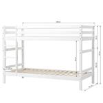 Lits superposés Hoppekids Basic I Blanc - Bois massif - 208 x 145 x 101 cm