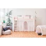 Lit mezzanine Hoppekids Basic II Blanc - Bois massif - 208 x 145 x 101 cm