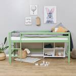 Halfhoog bed Hoppekids Basic I Groen - 90 x 200cm - Met ladder