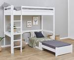 Lit mezzanine Hoppekids Basic III Blanc - Bois massif - 208 x 177 x 101 cm