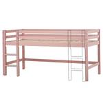 Lit mezzanine Hoppekids Basic I Rose - 90 x 200cm - Avec échelle