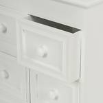 Mini commode Civis Sapin massif - Blanc