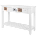 Console Itzehoe Paulownia massif - Blanc / Multicolore