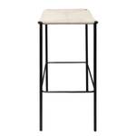 Tabouret de bar Bonao Rotin / Fer - Naturel / Noir