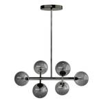 Lampada da soffitto KJUL 6 punti luce Ferro / vetro - Metallo grigio lucido / Vetro fumé