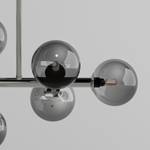 Plafondlamp 6 lichtbronnen ijzer/glas - Glanzend grijs metaal/Rookglas