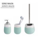 Brosse WC Malta Céramique - Vert menthe / Blanc - Blanc / Verre menthe