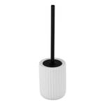 Brosse WC Belluno Céramique / Métal - Blanc / Noir - Blanc