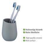 Bad-Accessoire-Set Badi (3-teilig) Keramik - Grau - Grau