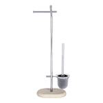 Stand WC-Garnitur Puro Metall / Glas - Chrom / Beige