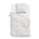 Parure de lit Emes Coton renforcé - Blanc - 155 x 220 cm + oreiller 80 x 80 cm