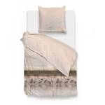 Bettwäsche Gregor Mako-Satin - Beige - 140 x 200/220 cm + Kissen 70 x 60 cm