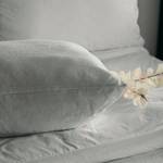 Parure de lit Louise Coton - Gris argenté - 140 x 200/220 cm + oreiller 70 x 60 cm
