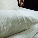 Parure de lit Merle Coton - Blanc laine - 140 x 200/220 cm + oreiller 70 x 60 cm