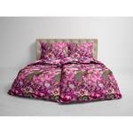 Parure de lit GOTS Margaret Flanelle - Violet - 155 x 220 cm + oreiller 80 x 80 cm