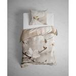 Parure de lit réversible GOTS Lia Satin mako - Beige - 155 x 220 cm + oreiller 80 x 80 cm